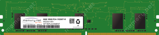 [8GB DDR4-2400R, 1Gx4, CL17, Reg] 852261-001