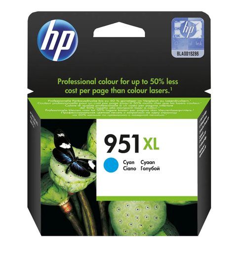 [HP 951XL Cyan Ink Cartridge -] CN046AE