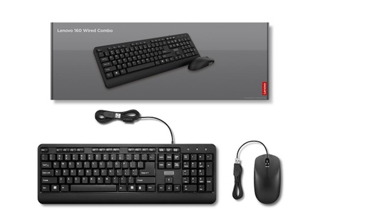 [Lenovo 160 Wired Combo, Keyboard and Mouse Arabic] GX31L52655