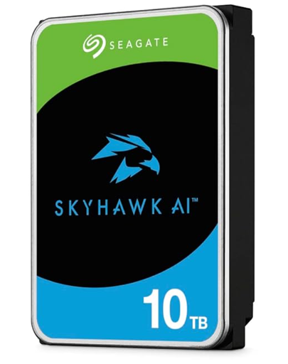 [Seagate SkyHawk AI, 10 TB, Video Internal Hard
Drive, 3.5", SATA, 6Gb/s, 256MB Cache, for DVR
/NVR Security Camera System, 3 years Warranty] ST10000VE001