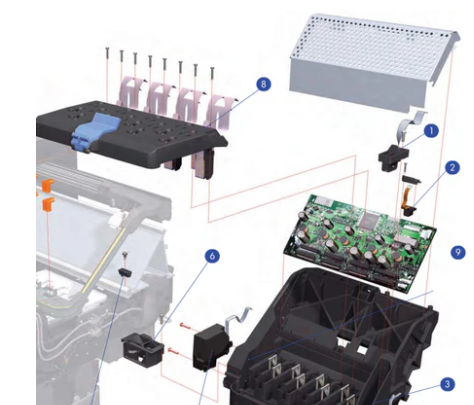 [Carriage assembly - Does not include the carriage PCA or the encoder sensor] CQ109-67011